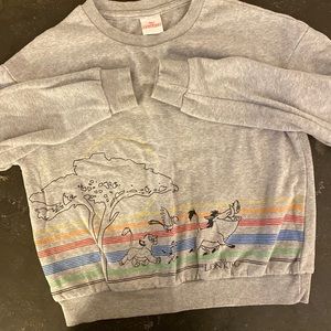 Disney The Lion King short/cropped crew neck sweatshirt & hakuna matata t-shirt